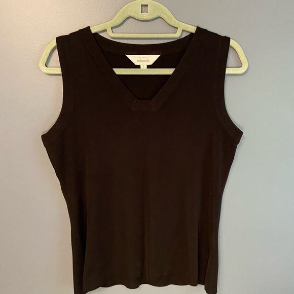 Misook Knit Shell Tank Black Small Great For Layering - Picture 1 of 5